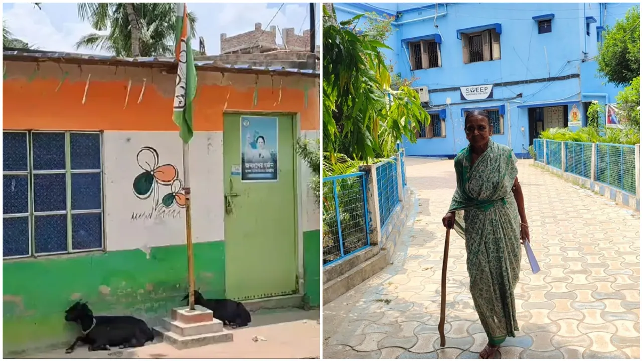 TMC party office occupied the house of helpless old woman, বৃদ্ধার ঘর দখল করে তৃণমূলের পার্টি অফিস