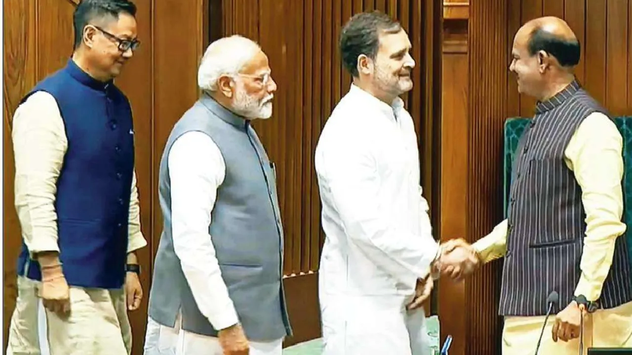 lok sabha erupts as speaker om birla reads resolution on emergency