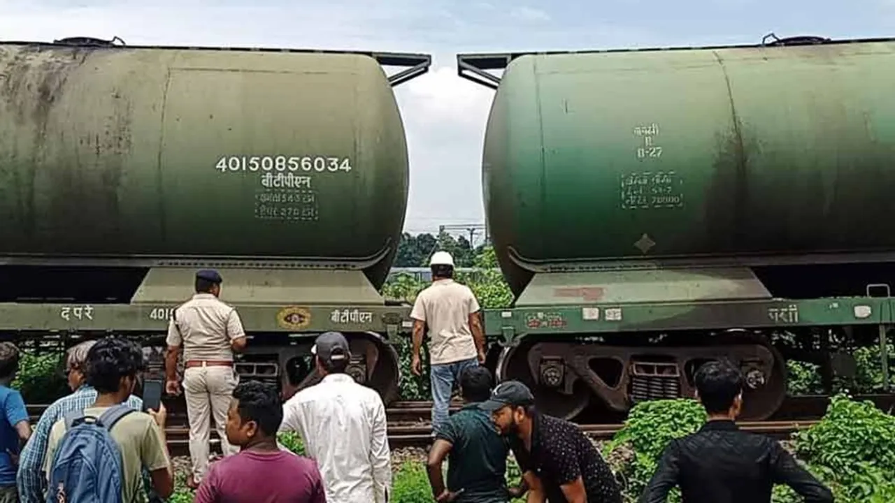 Goods train derailed