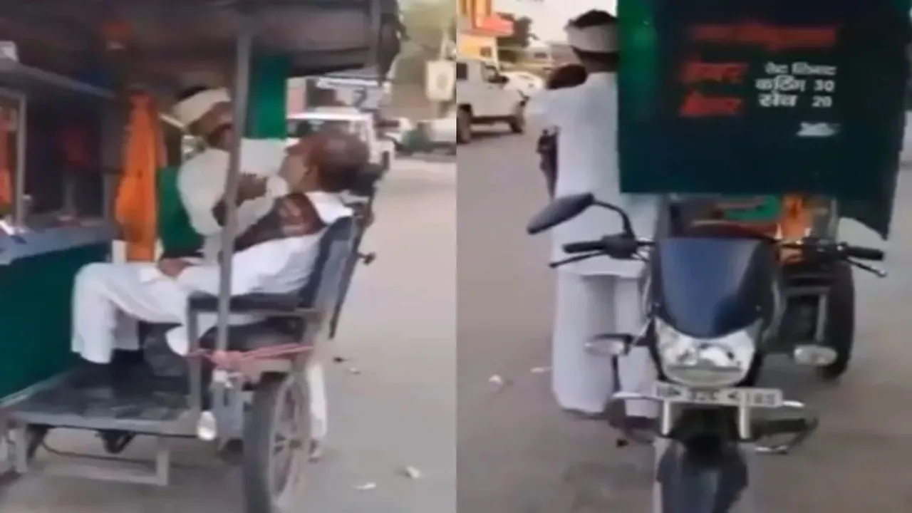 "Mobile Saloon, Saloon on Bike, Jugaad, Amazing Viral Video, Harsh Goenka Shared saloon video, viral news, trending video