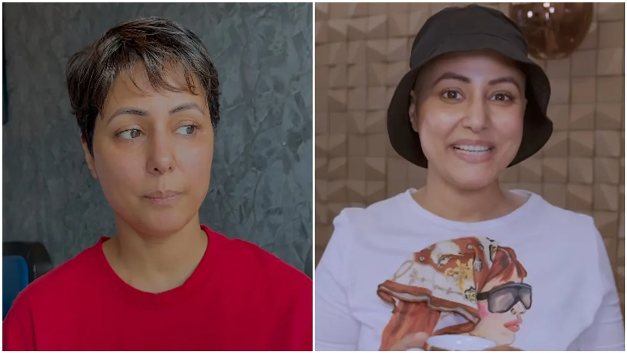Hina Khan shared a post where she bald herself bollywood news