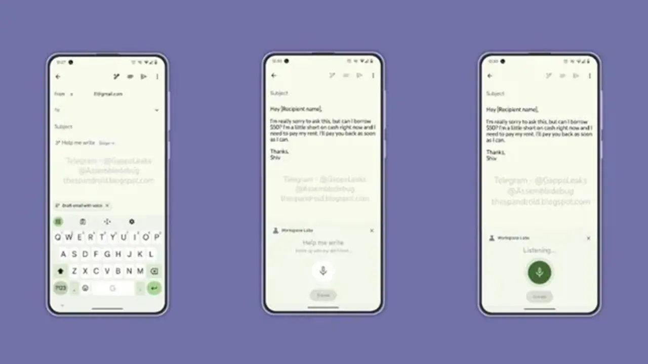 Gmail Voice Typing 