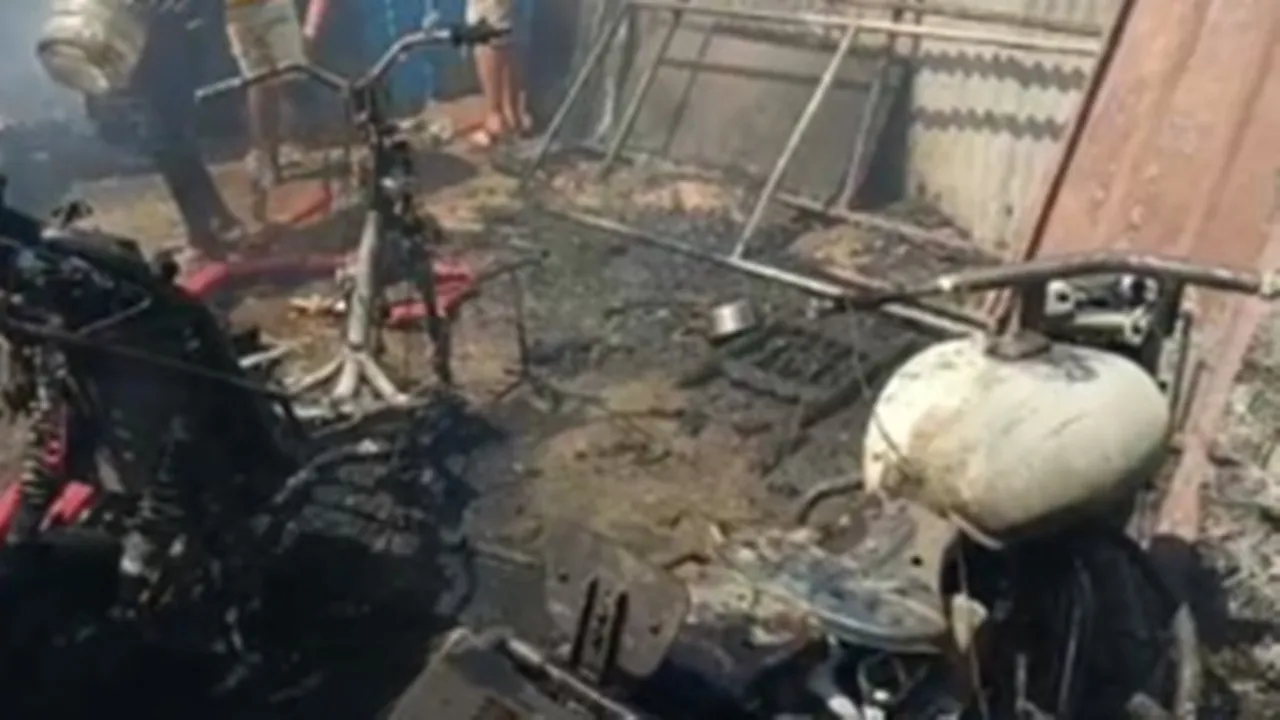 Electric bike caught fire in Hosur