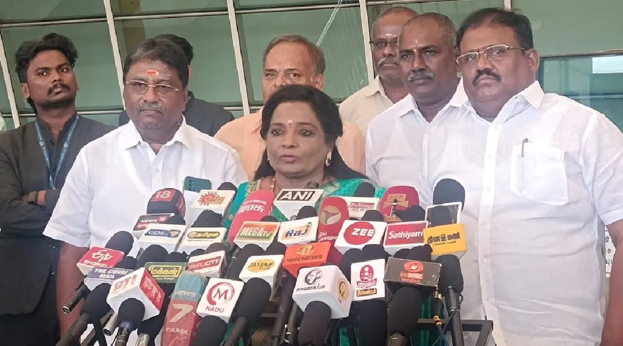 Tamilisai Soundararajan  Coimbatore press meet talks about TN Deputy Chief Minister Udhayanidhi Stalin Tamil News 