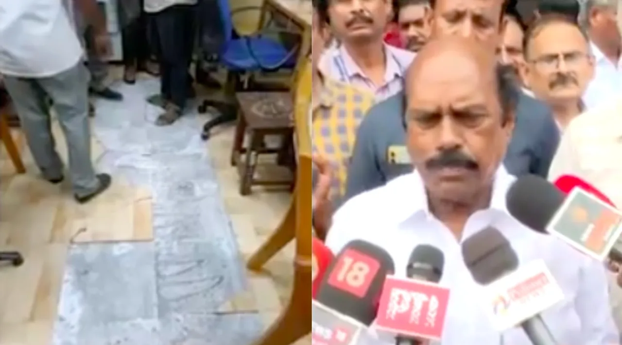 Chennai TN Govt Secratariate Namakkal Kavignar Maligai building crack Minister EV Velu Tamil News 