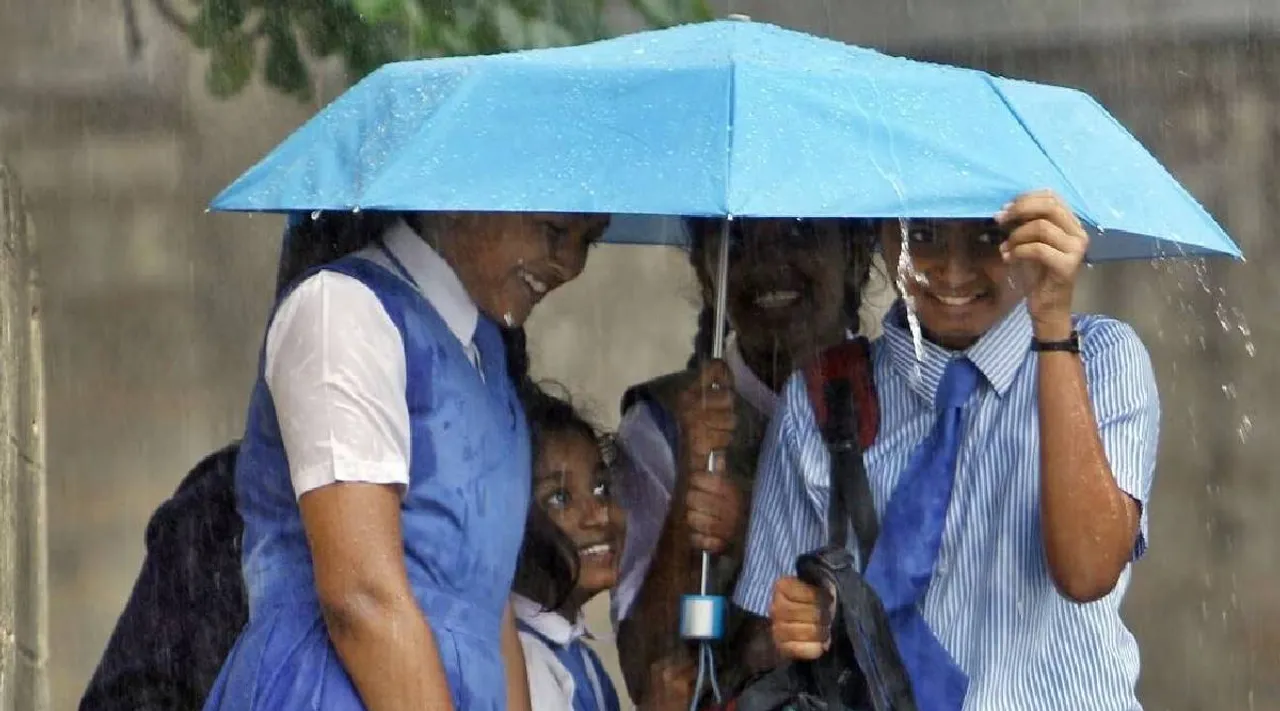 Rain and students