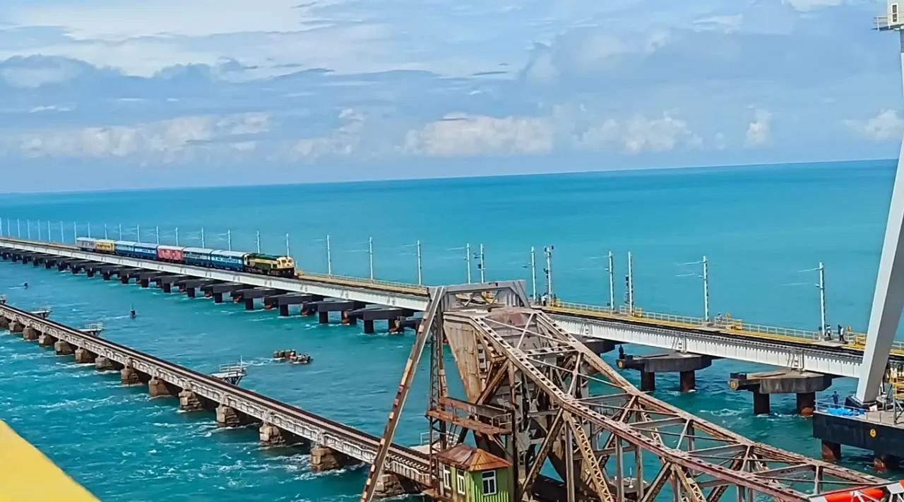 Pampan bridge railway