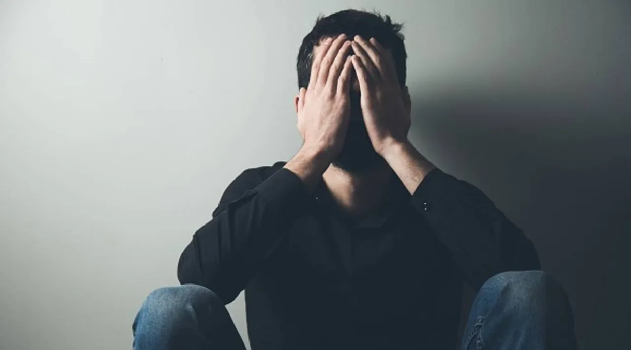 Depressed man