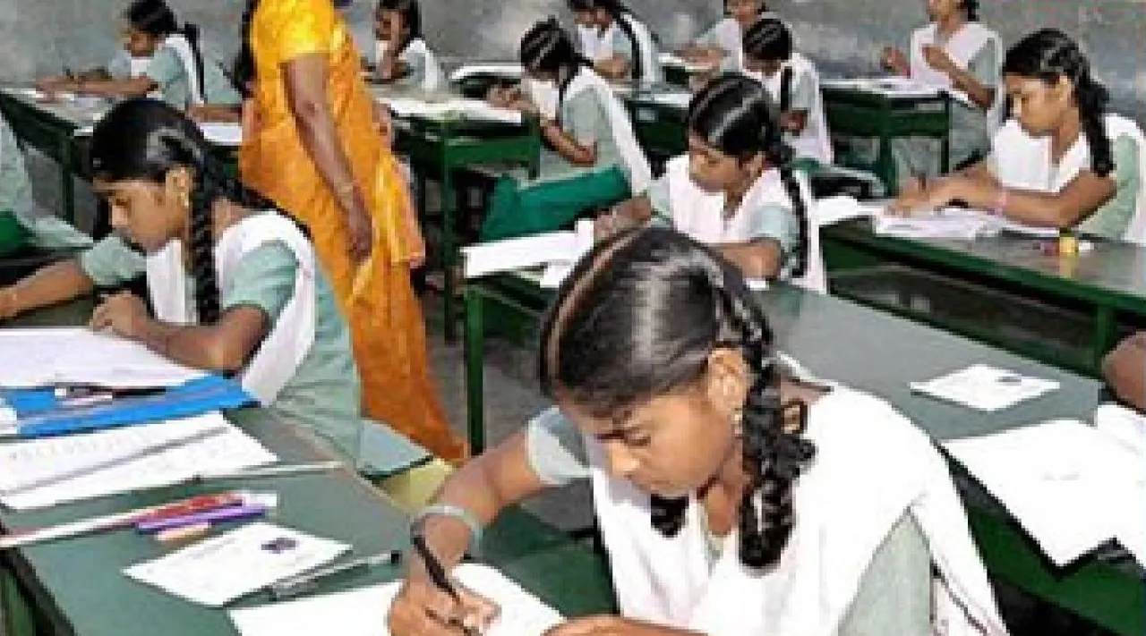 Students writing exam