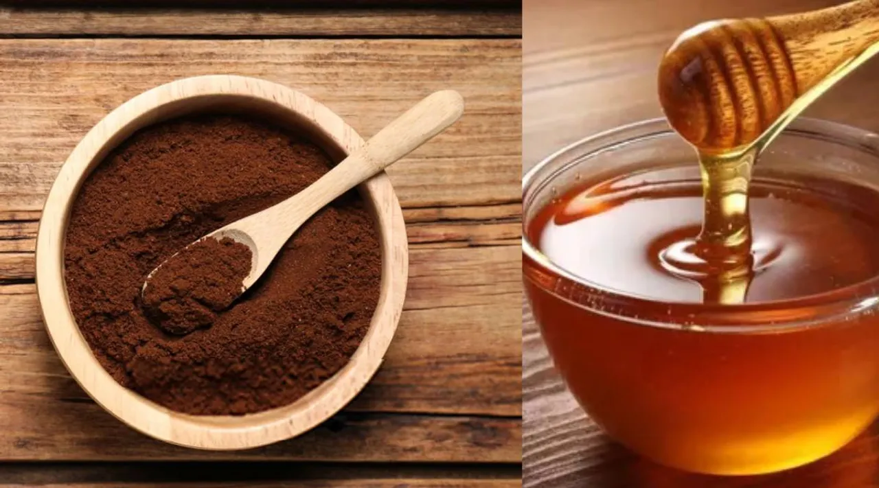Coffee powder and honey