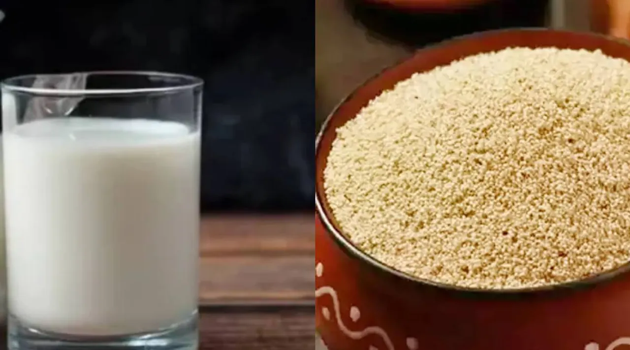 Milk and poppy seeds