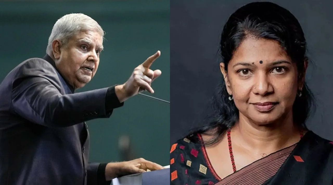 Kanimozhi DMK MP reply to Vice President Jagdeep Dhankhar speech conquer territory destroy language Tamil News 