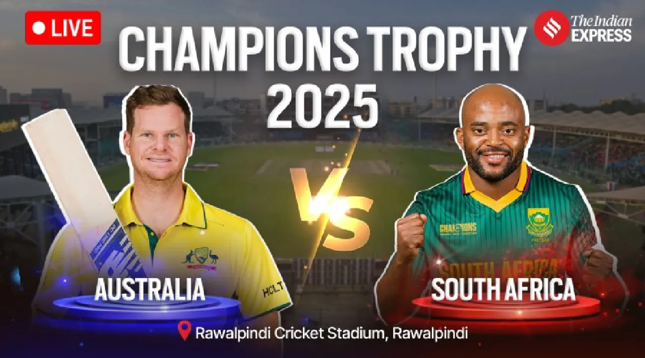 AUS vs SA live cricket score australia vs south africa champions trophy 2025 7th match live scorecard updates rawalpindi cricket stadium in tamil