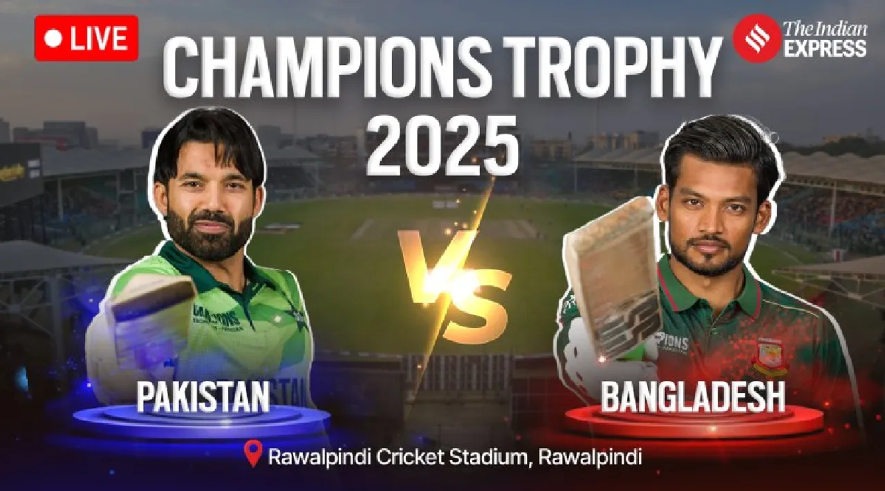 PAK vs BAN live cricket score pakistan vs bangladesh champions trophy 2025 9th match live scorecard updates rawalpindi cricket stadium Tamil News