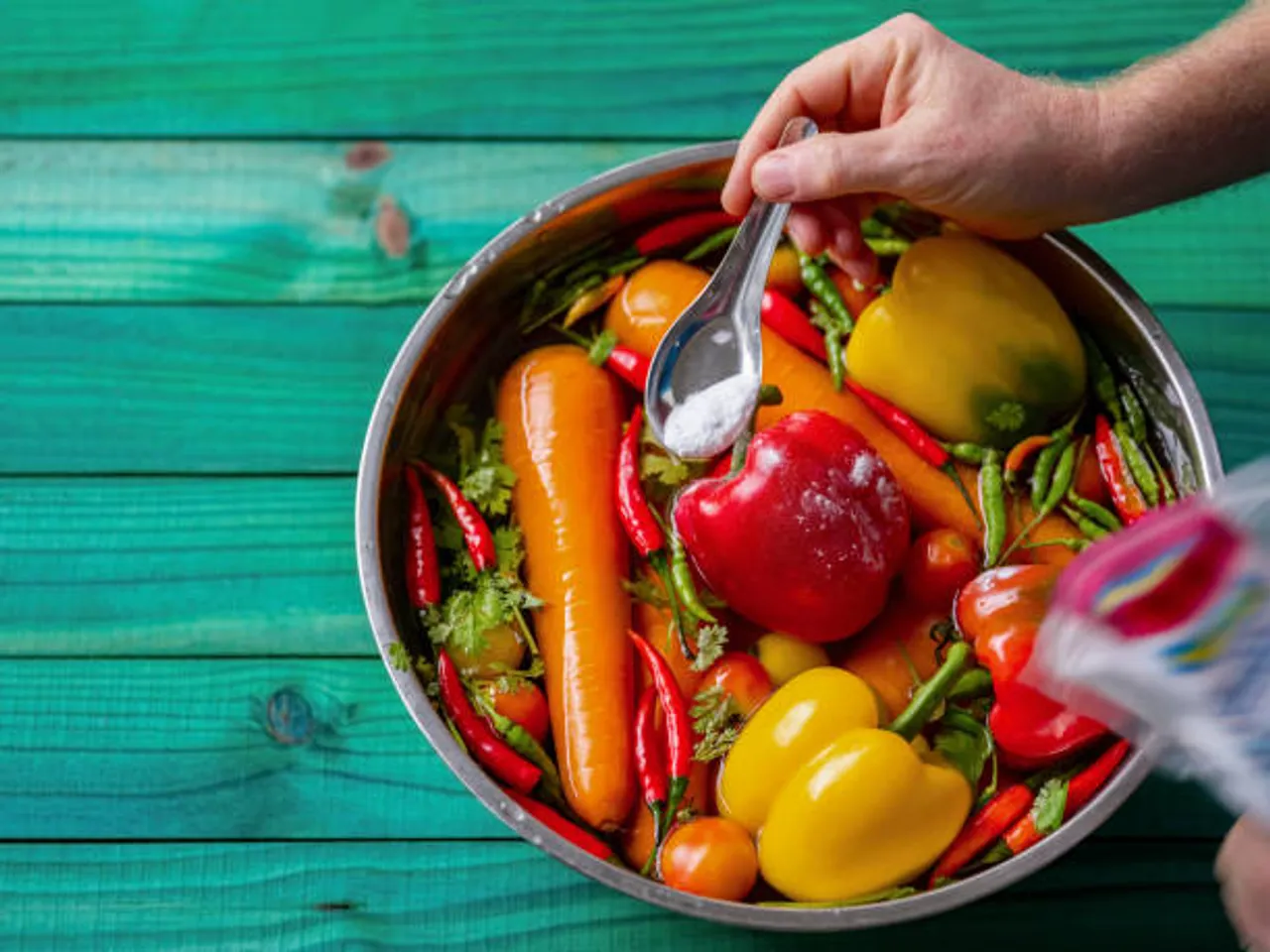 soaked vegetables