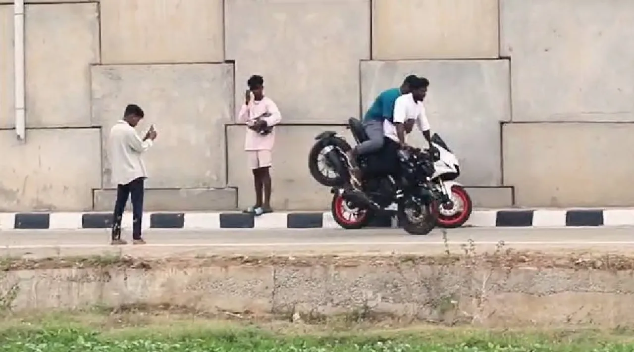 Bike stunt video