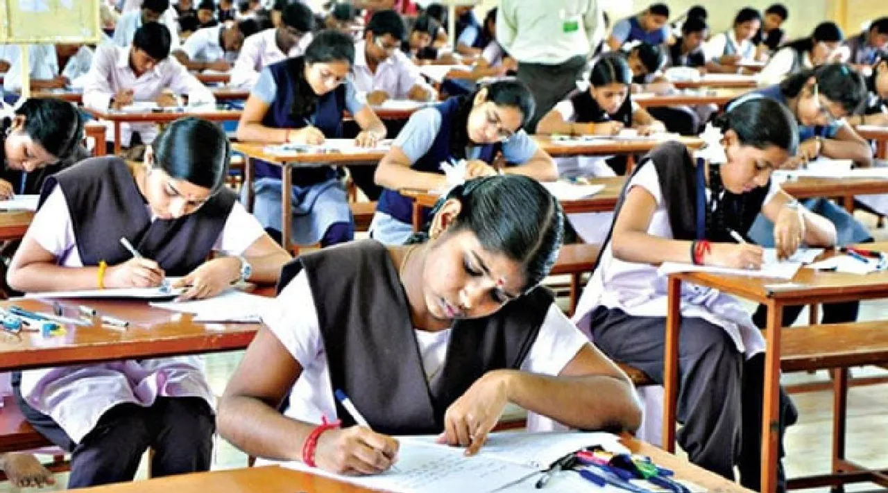 School Students Writing Exam