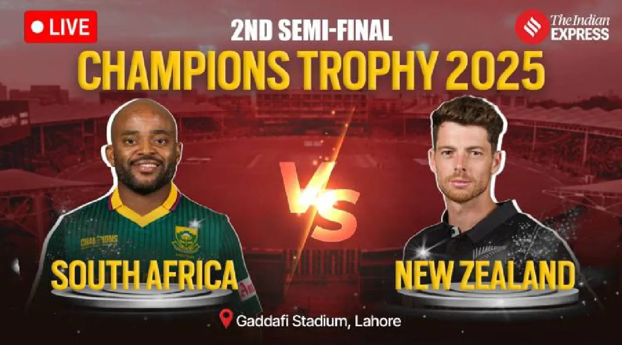 New zealand vs south africa live cricket score champions trophy 2025 2nd semi final sa vs nz live scorecard updates lahore in tamil
