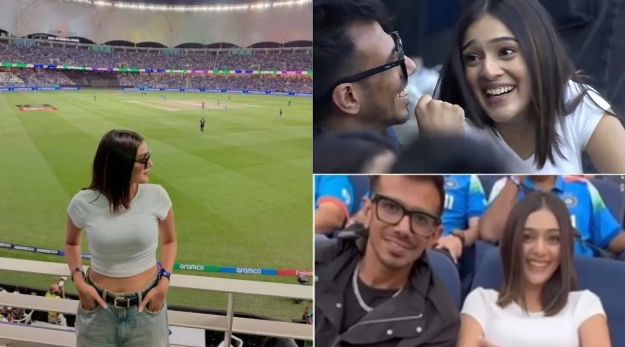 RJ Mahvash attended Champions Trophy final with Yuzvendra Chahal Tamil News