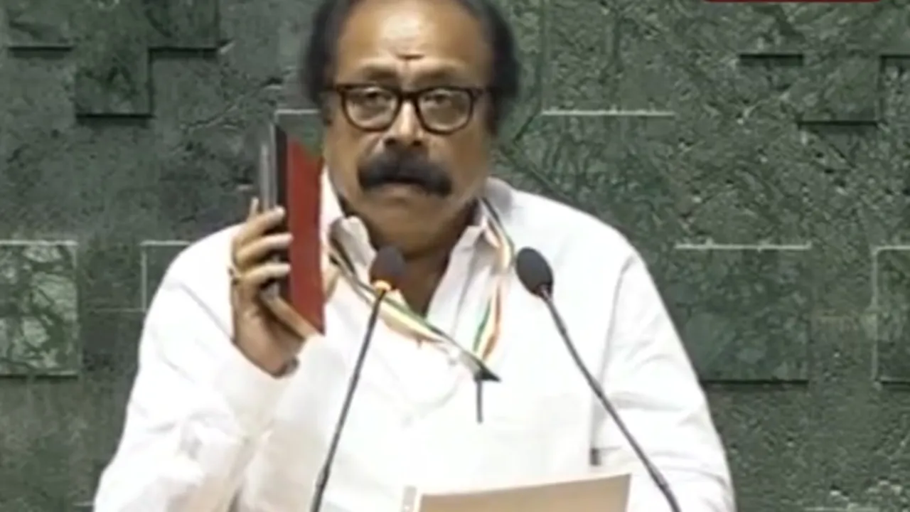 Krishnagiri Lok Sabha Constituency M P Gopinath took oath in Telugu