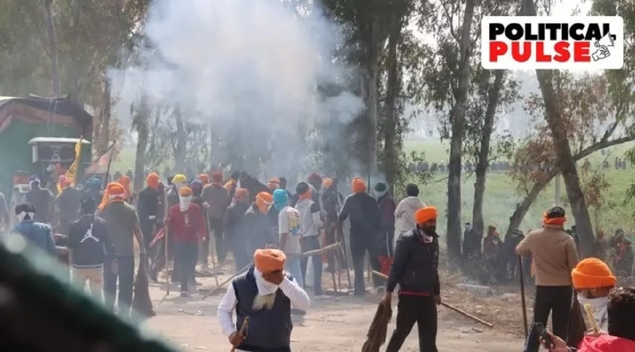 farmer protest tear gas