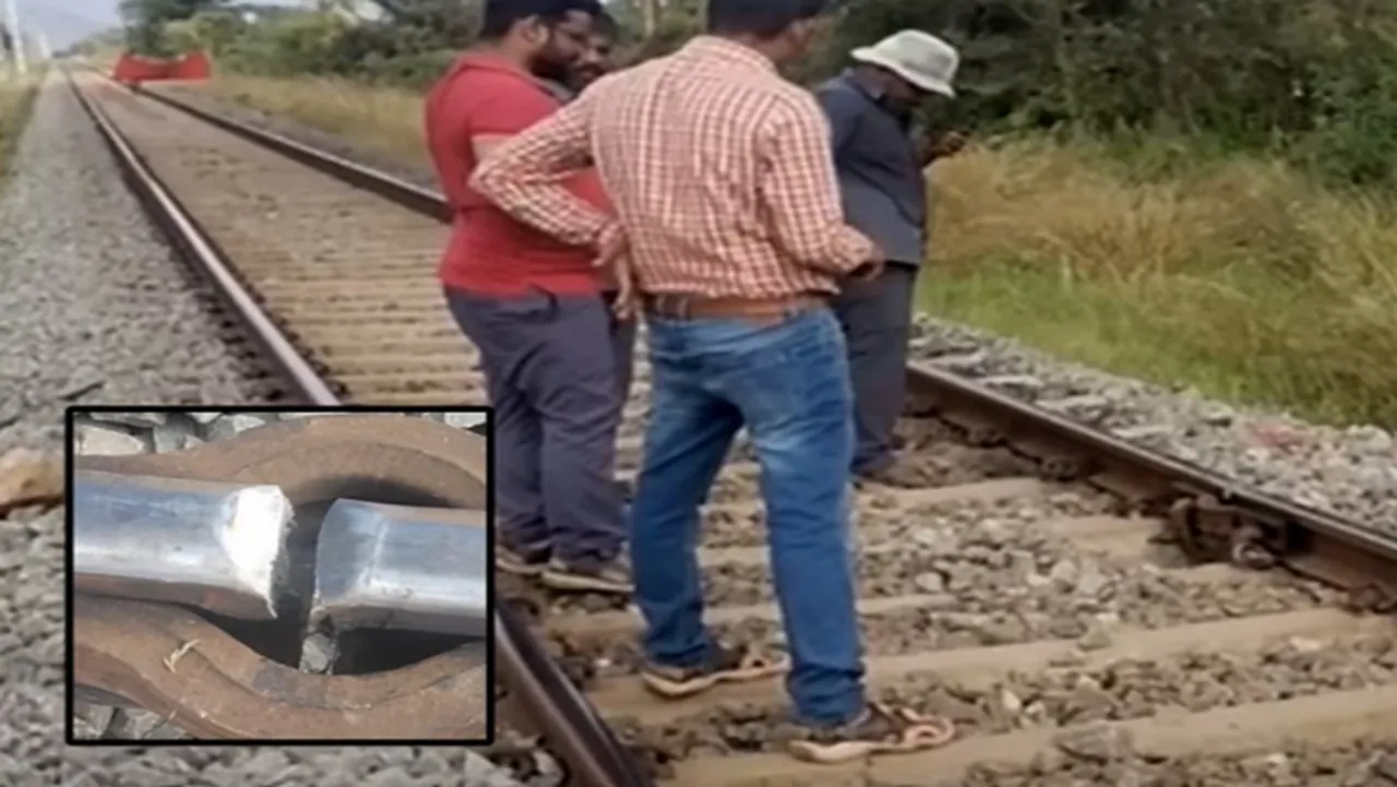 The Palakkad Tiruchendur train was halted midway due to a crack in the Track