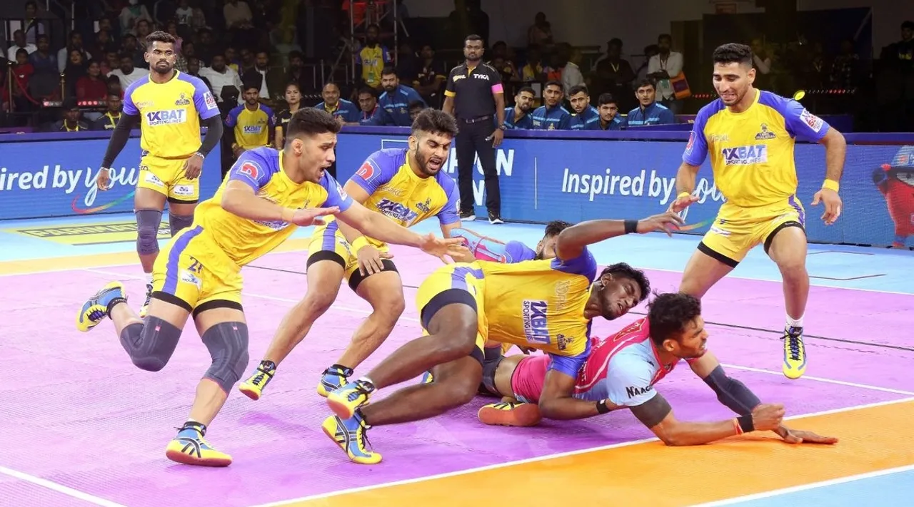 pkl 2023 points table standings and rankings of all teams of pro kabaddi league Tamil Thalaivas in tamil 