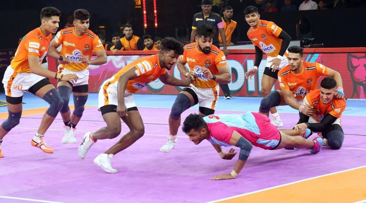 Jaipur Pink Panthers vs Puneri Paltan and UP Yoddhas vs Bengal Warriors Pro Kabaddi League Season 10 match updates in tamil   