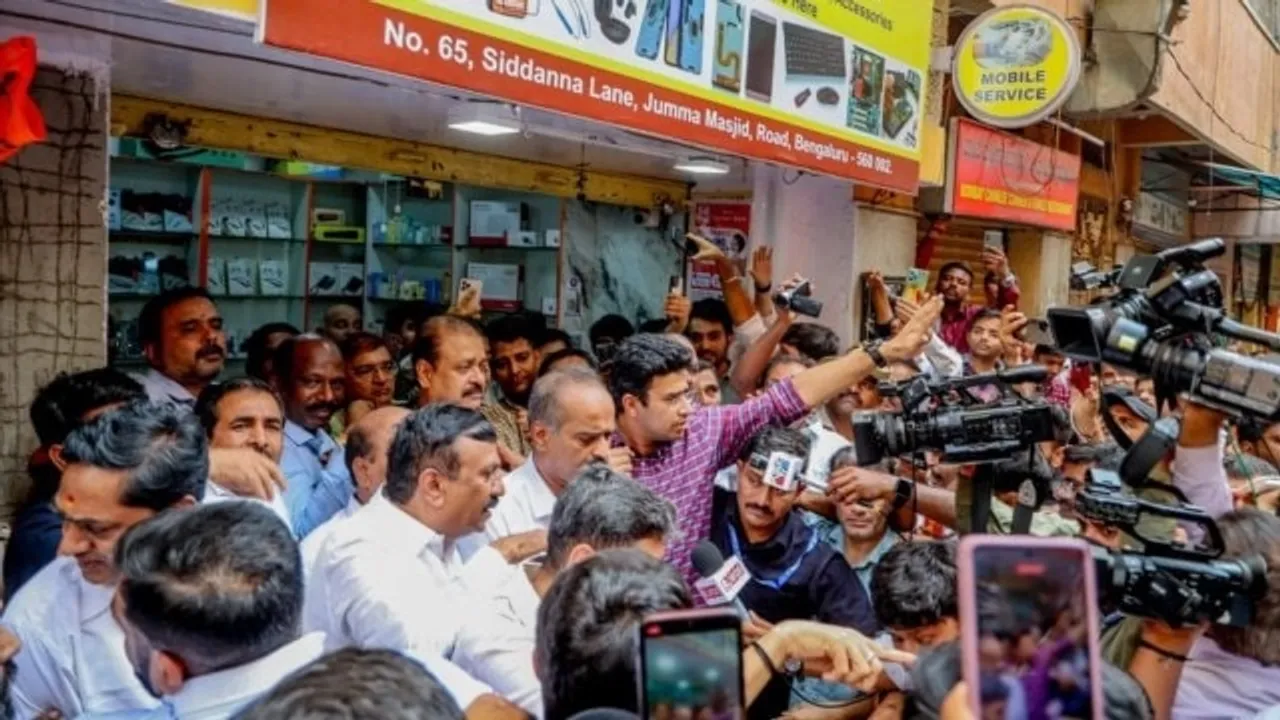 Hanuman Chalisa vs Azaan row MP Tejasvi Surya among nearly 40 detained in Bengaluru