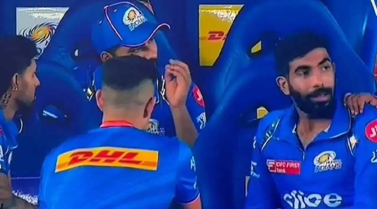 Mumbai Indians Divided Fans Speculate After Viral Video Shows Rohit Bumrah Tendulkar In Serious Discussion Tamil News 