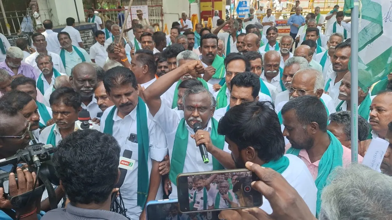 Tamil Nadu farmers gathered in Madurai against Keralas new dam project