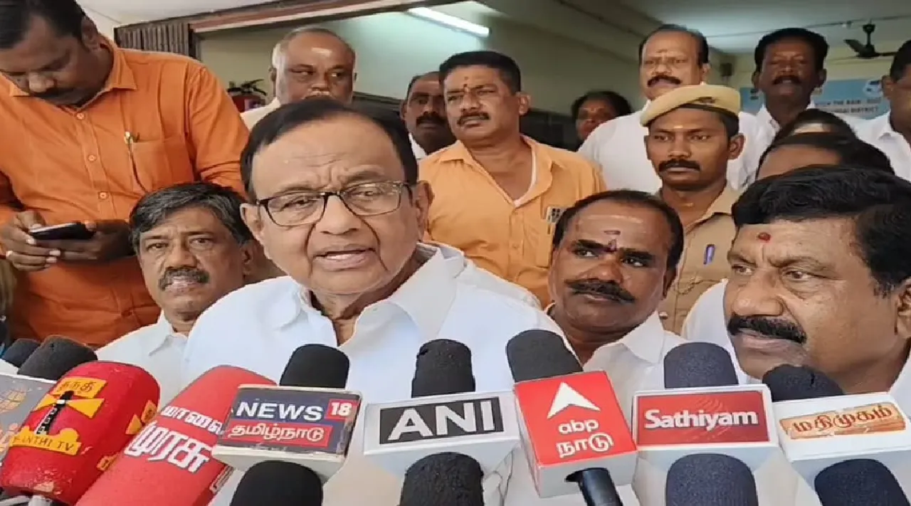 P Chidambaram on Chennai air show deaths Sivaganga Tamil News 