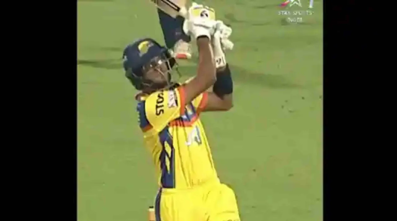 Video Rahul Dravids son Samit Hits towering six in Maharaja T20 game fans reaction Tamil News 