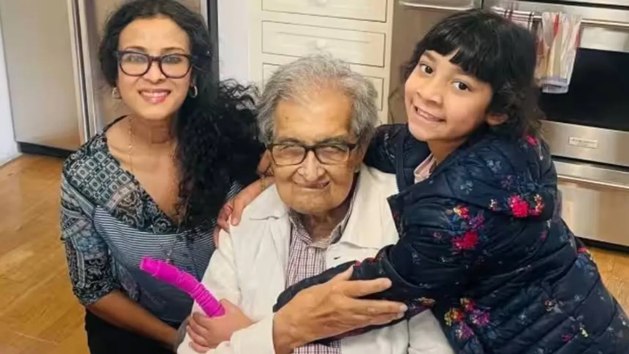Amartya Sen with daughter