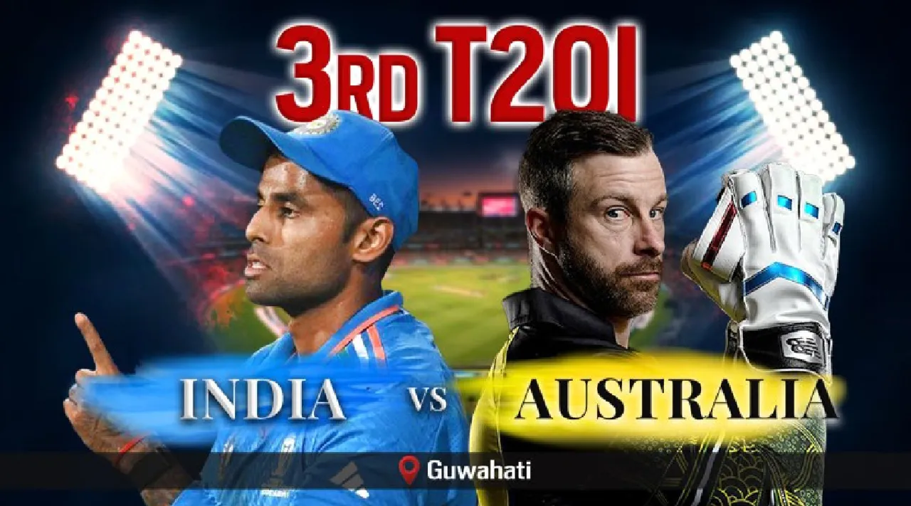 India vs Australia 3rd T20 match Live Score updates Guwahati in tamil 