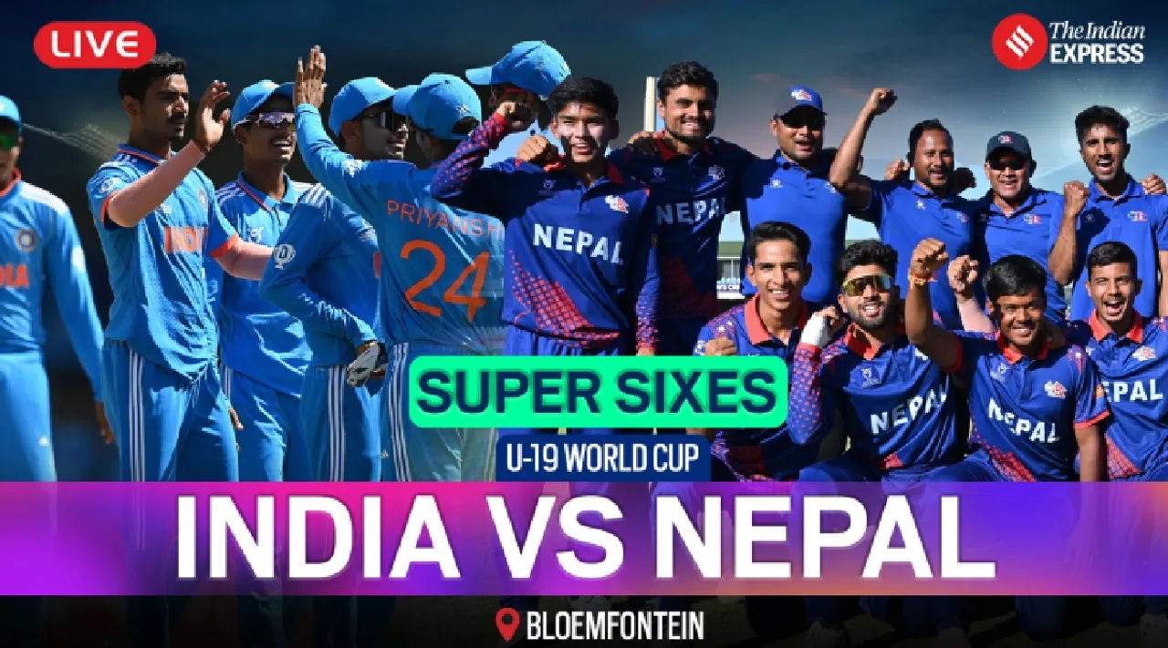 India vs Nepal U19 World Cup 2024 Live Score updates in tamil 