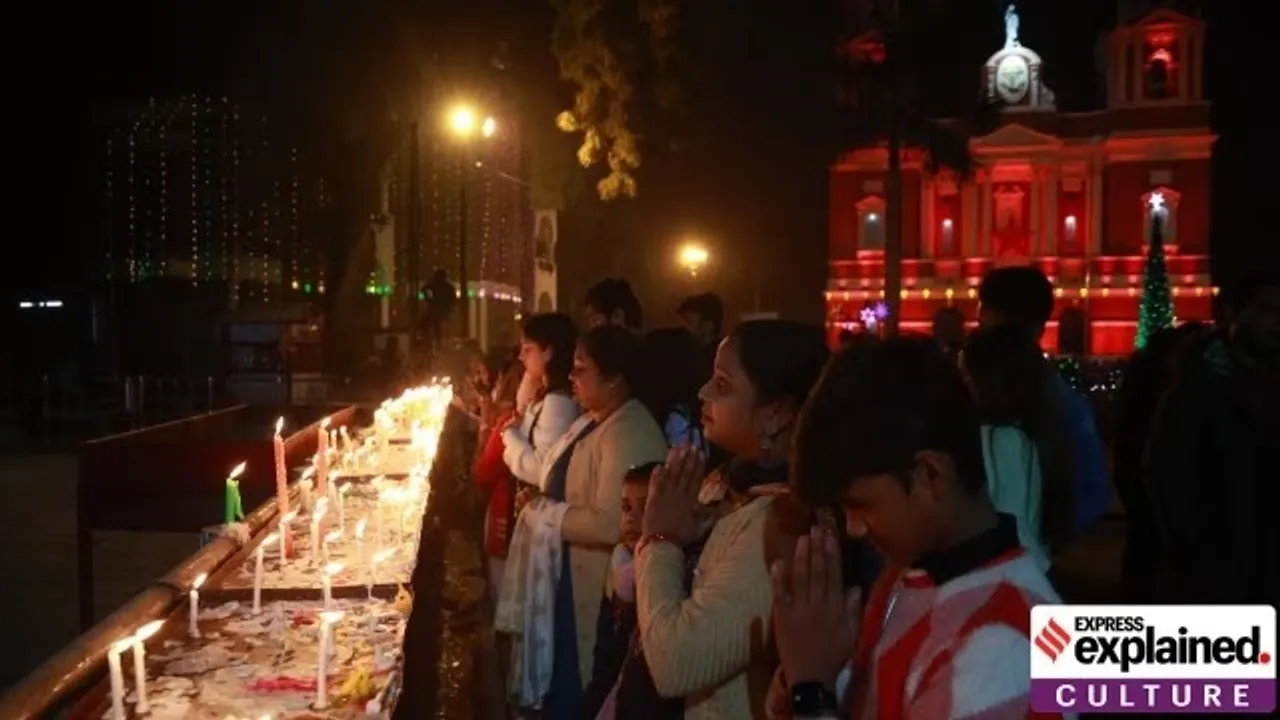  Sacred Heart Cathedral Church in New Delhi on Christmas 