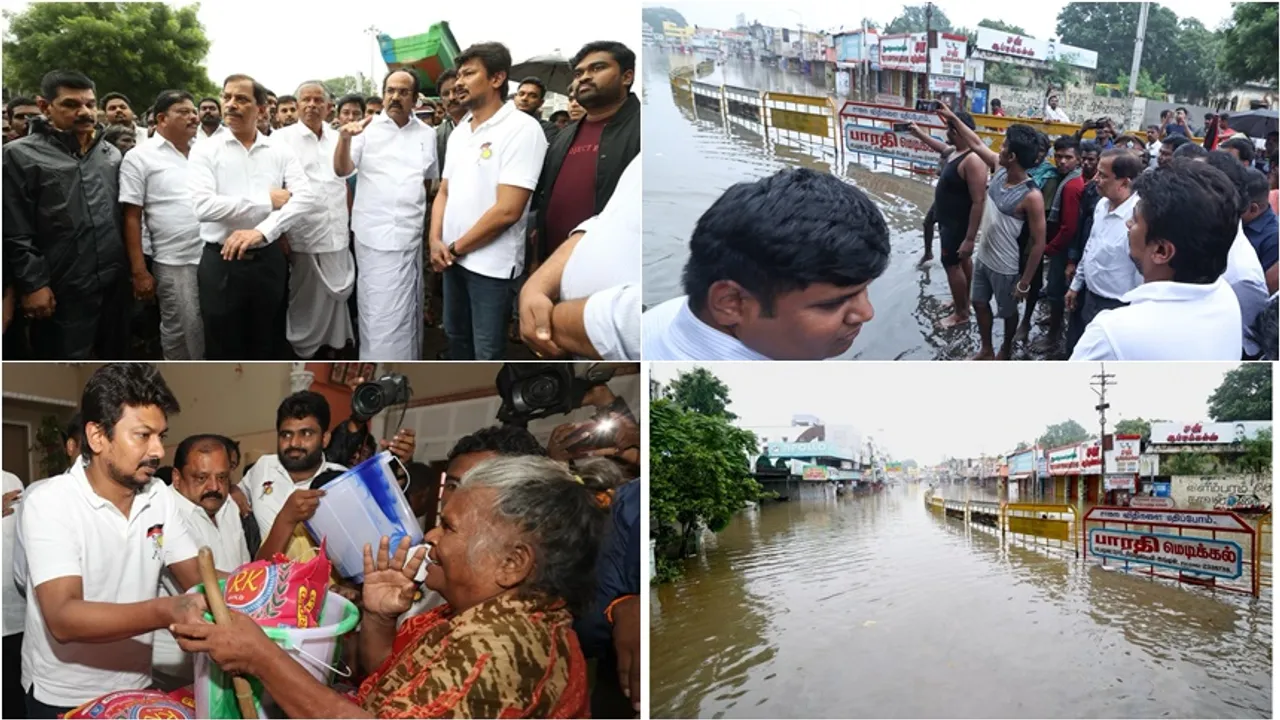 Udhayanidhi flood inspect