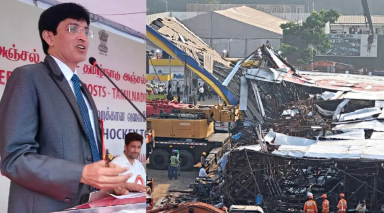 chennai corporation commissioner J Radhakrishnan order after Mumbai billboard collapse Tamil News 