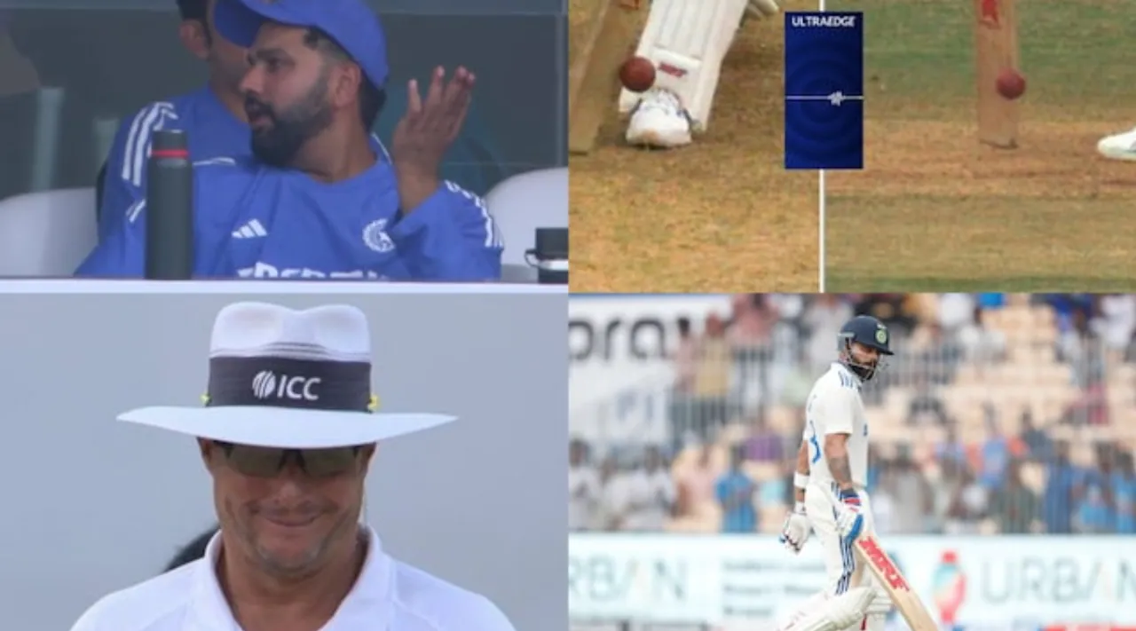 Virat Kohli DRS error Rohit Sharma frustrated video Tamil News 