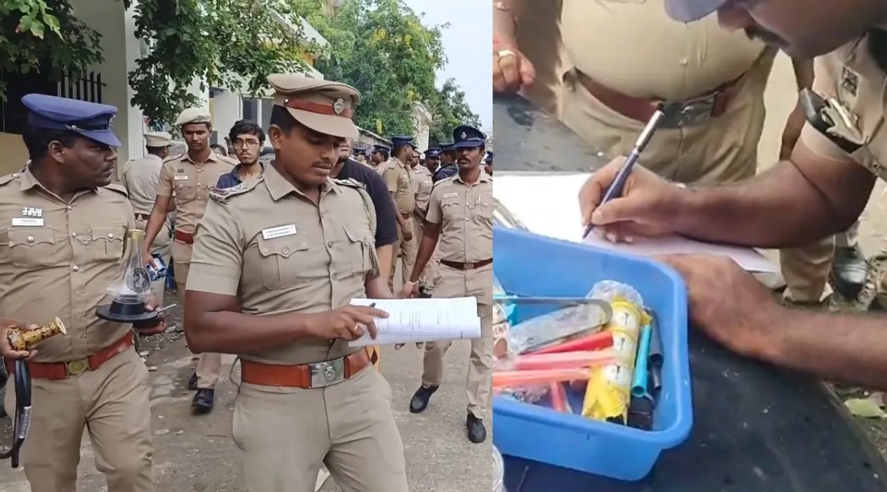 Chennai 500 cop raids Potheri Kattankulathur students detained ganja drugs Tamil News 