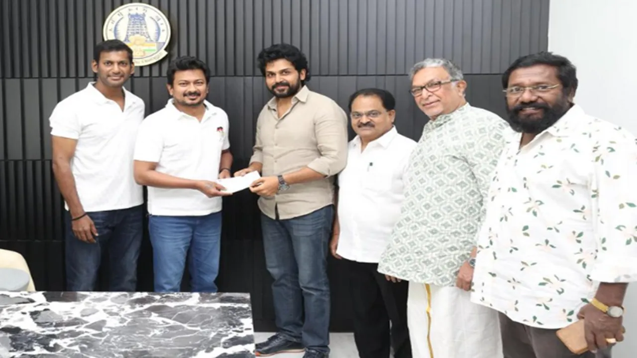 Udayanidhi Stalin gave a fund of Rs 1 crore to construct the Nadikar Sangham building