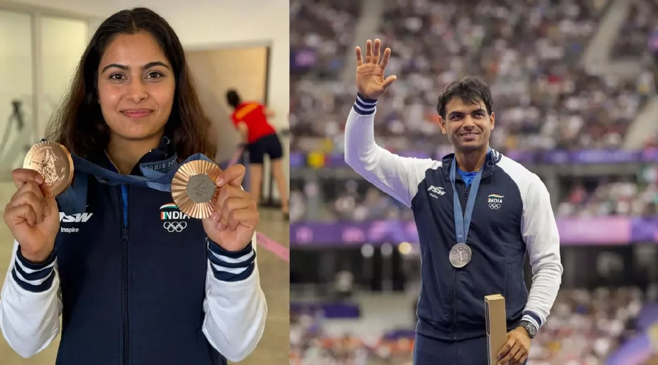 Paris Olympics medalist Neeraj Chopras and Manu Bhaker Brand Value in tamil 