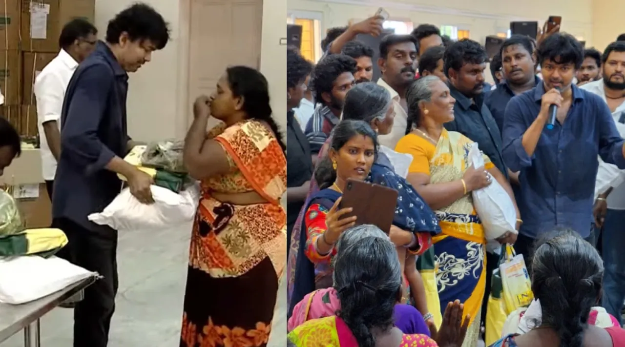 Actor Vijay meets flood affected people of Southern Districts Tamil News 