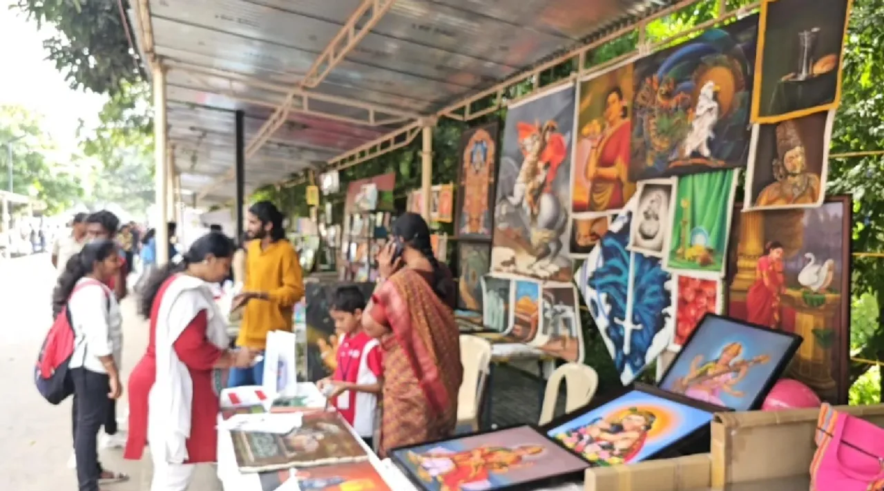 Coimbatore Festival 100 artists in Art street Tamil News 
