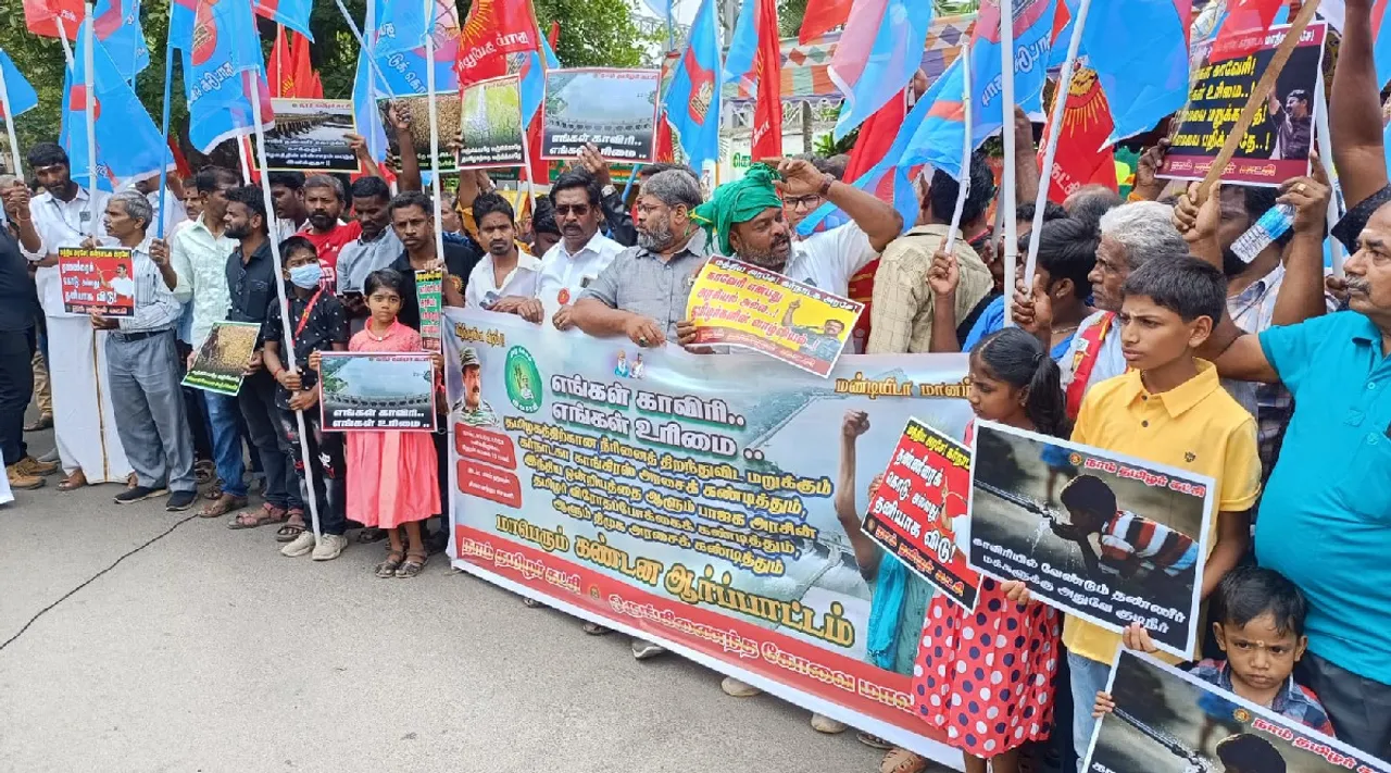 Cauvery Water Row Naam Tamilar Katchi protest in Coimbatore 