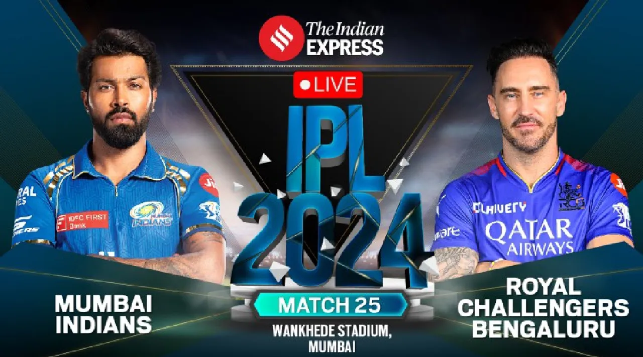 MI vs RCB Live Score IPL 2024 Match 25 Mumbai Indians vs Royal Challengers Bengaluru scorecard updates Wankhede Stadium Tamil News 
