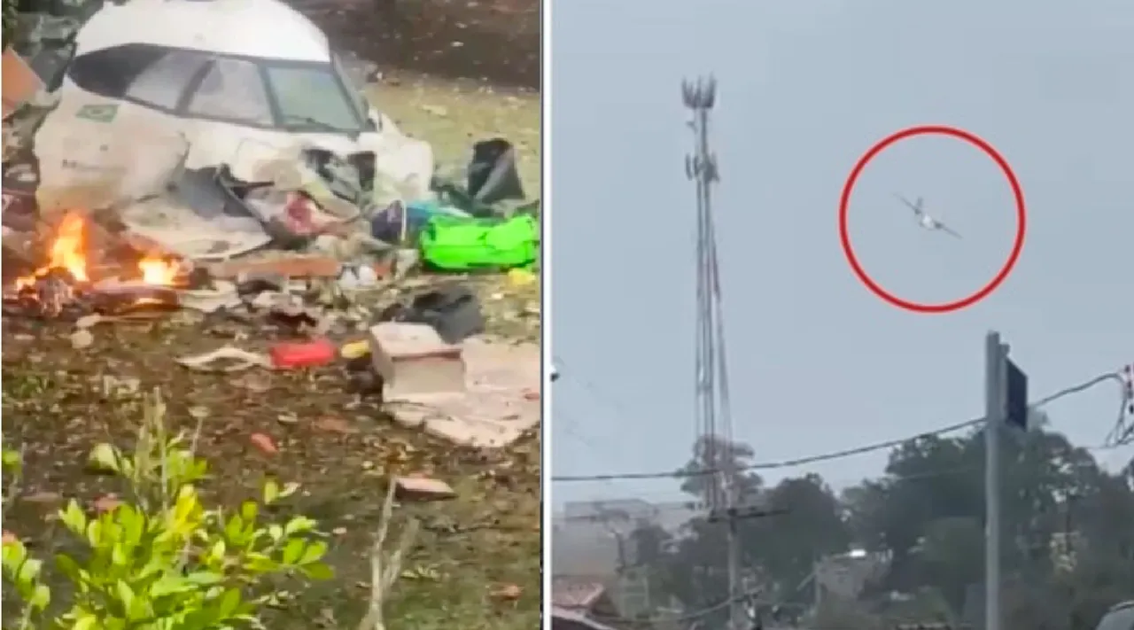 brazil plane crash video and All 62 on board killed Tamil News 