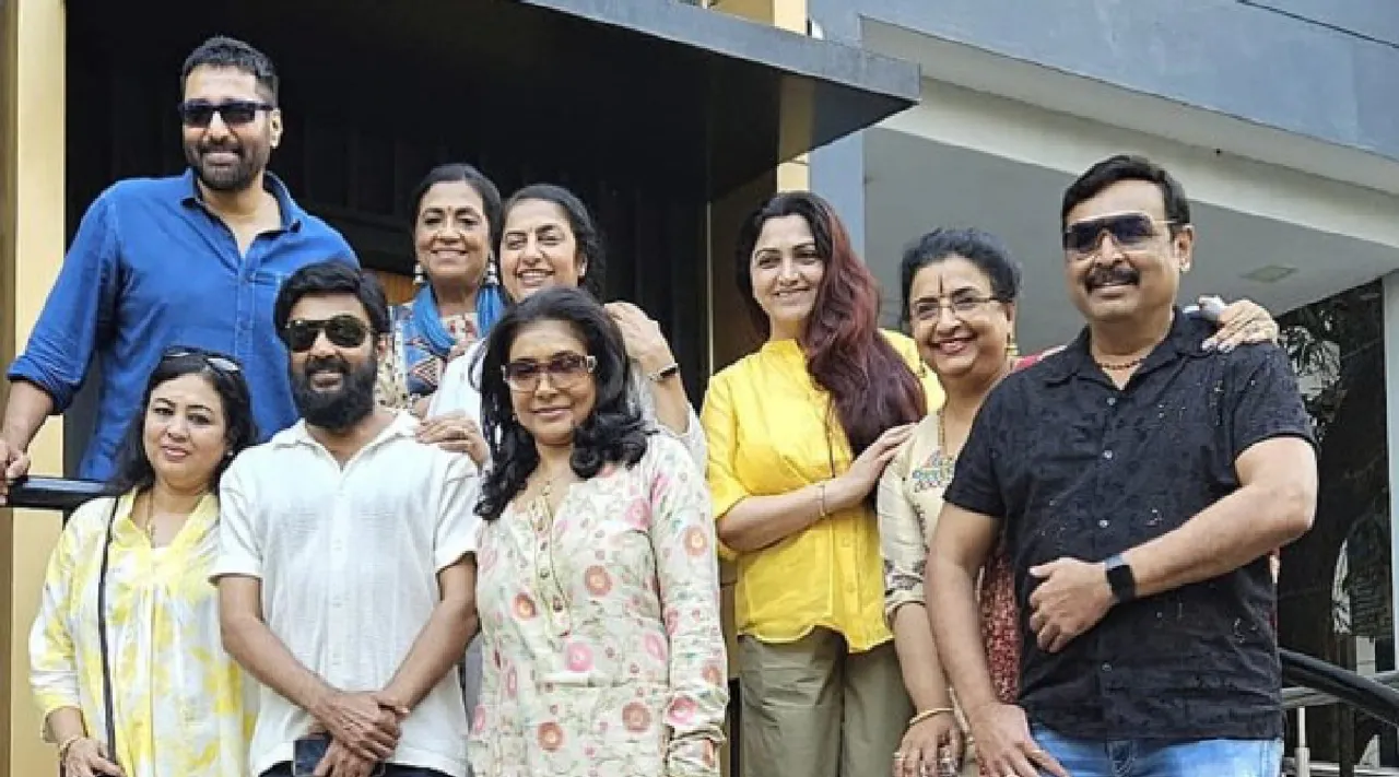 Tamil stars 80s Suhasini Khushbu Sundar Mohan and Lissy come together for Tamil New Year photos Tamil News 