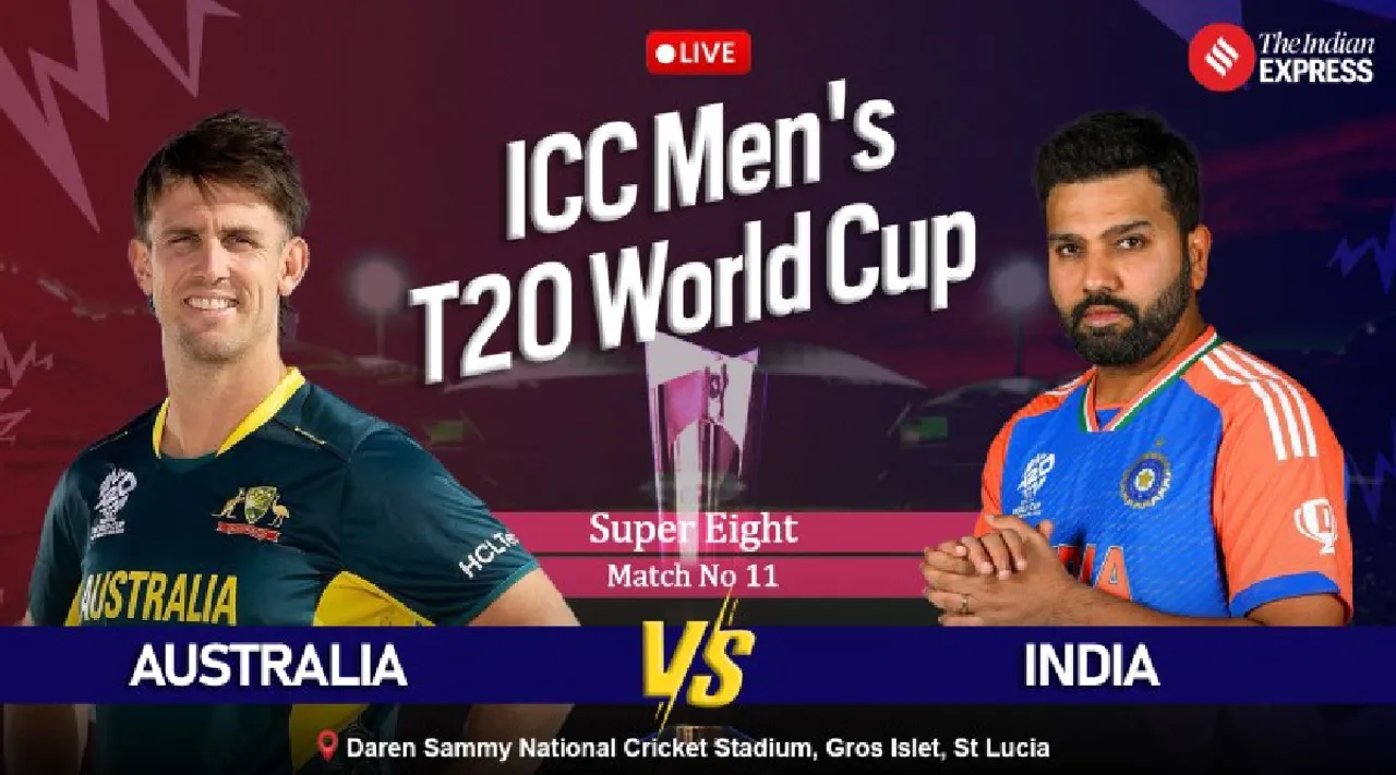 Australia vs India live score t20 world cup 2024 match 51 today IND vs AUS latest scorecard updates in tamil 